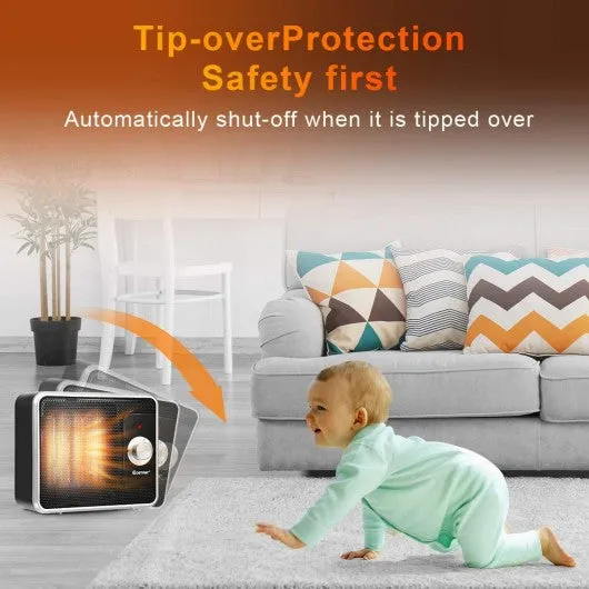 1200 W Portable Electric PTC Tilt Protection Space Heater