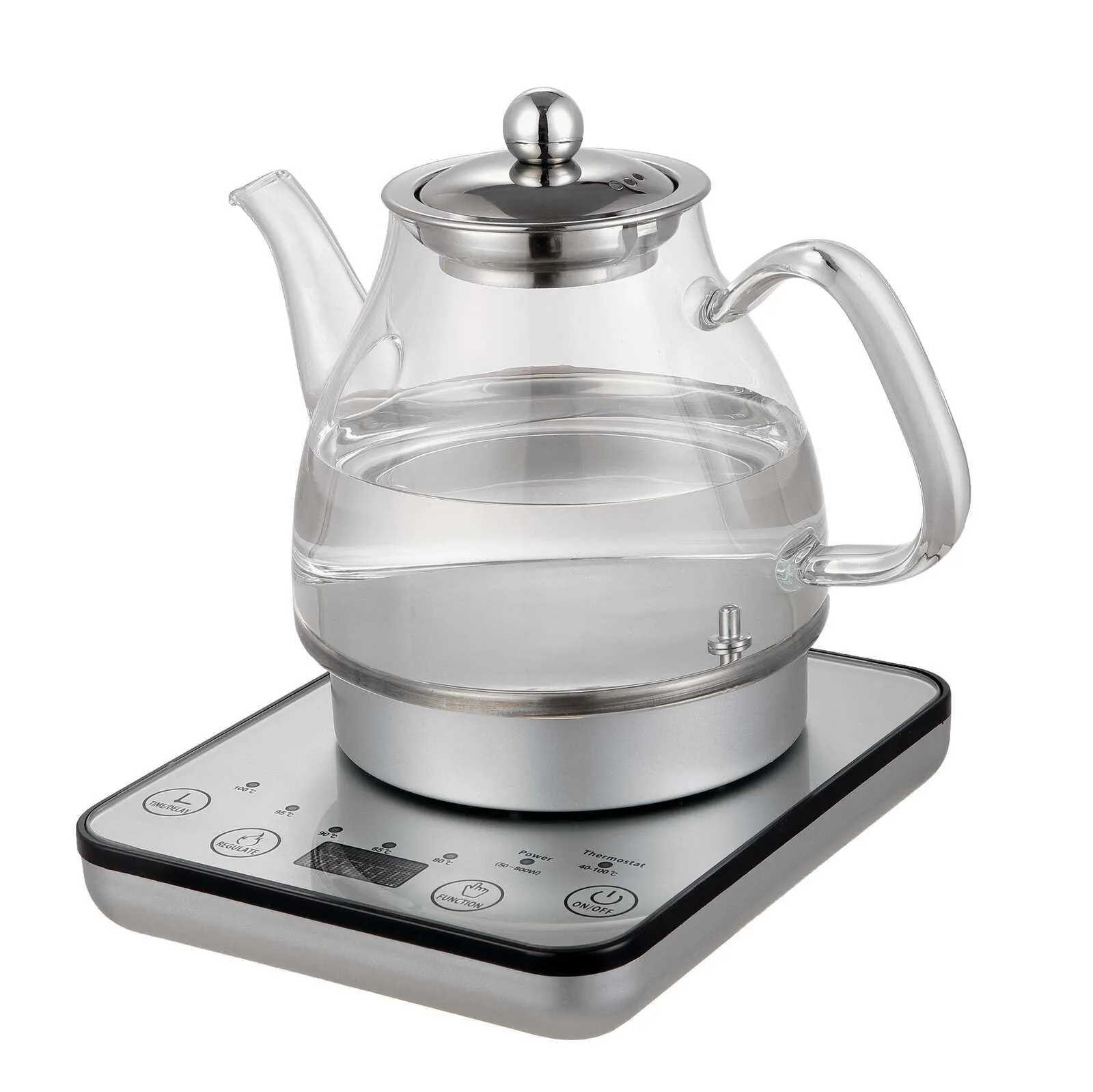 1.2L Digital Glass Kettle 800W Electric with Tea Infuser