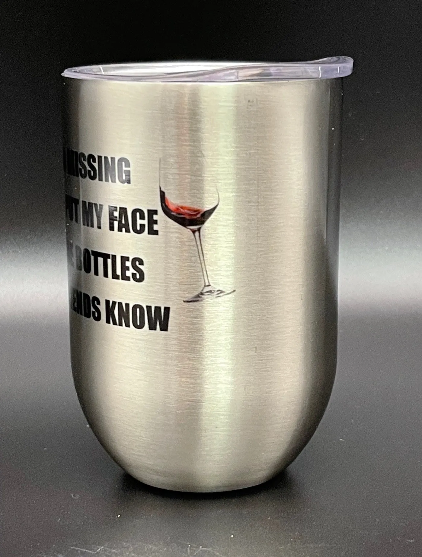 12oz Stainless Steel Wine Tumbler - If I Go Missing Theme