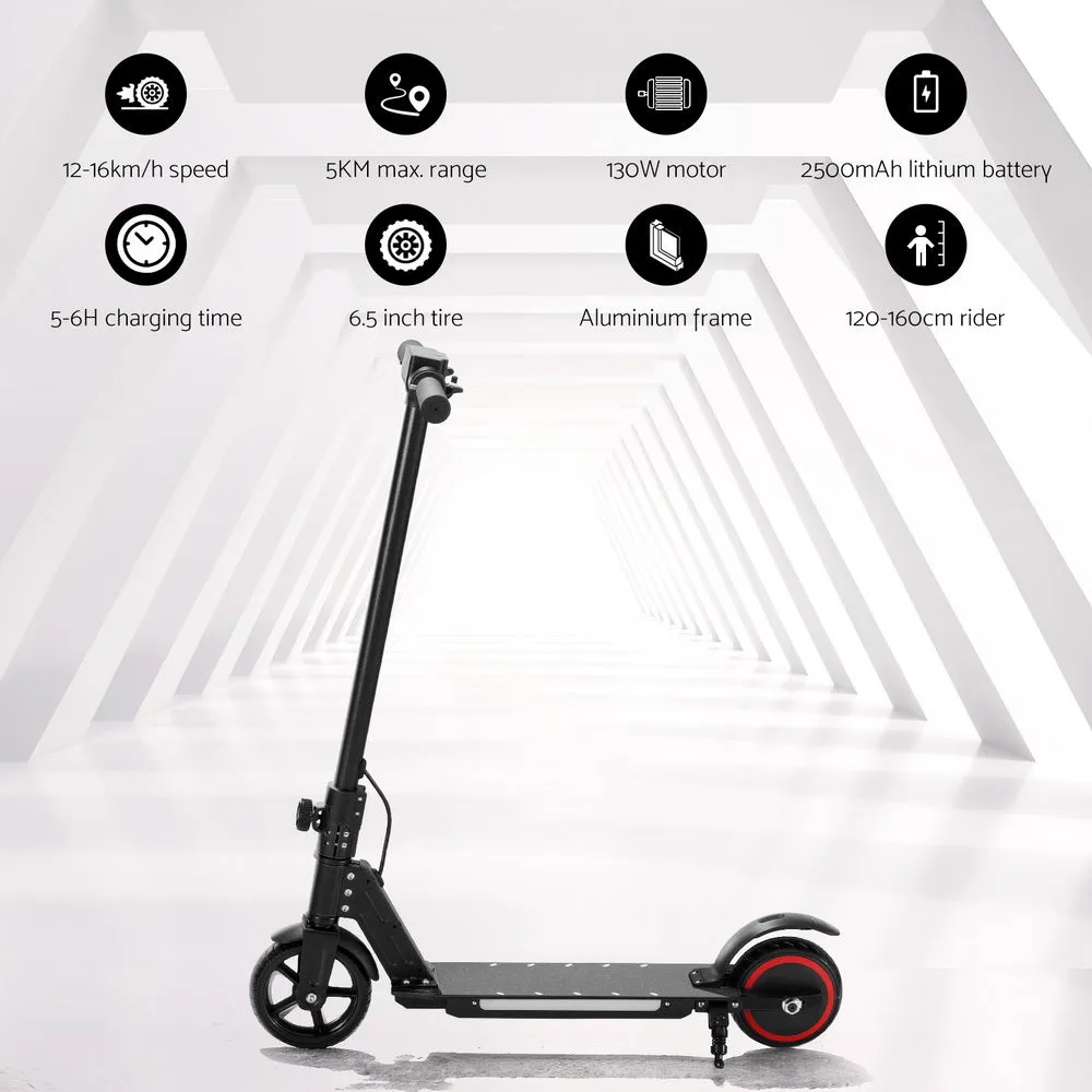 130W Electric Folding Scooter, 16KM/H, LED, Portable, Black