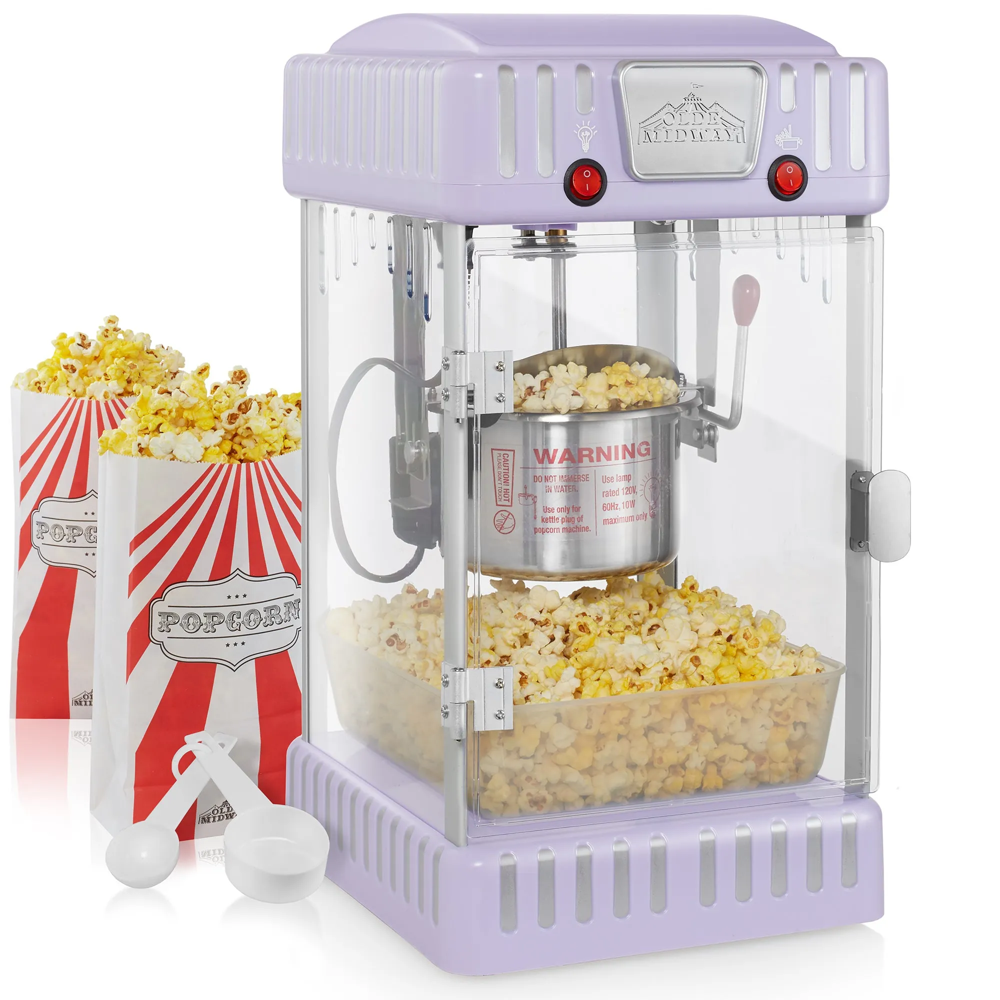 2.5 oz. Retro-Style Popcorn Machine, Purple