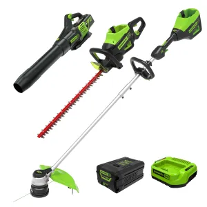 60V 3PC Cordless Battery Combo Kit w/ String Trimmer, Blower & Hedge Trimmer