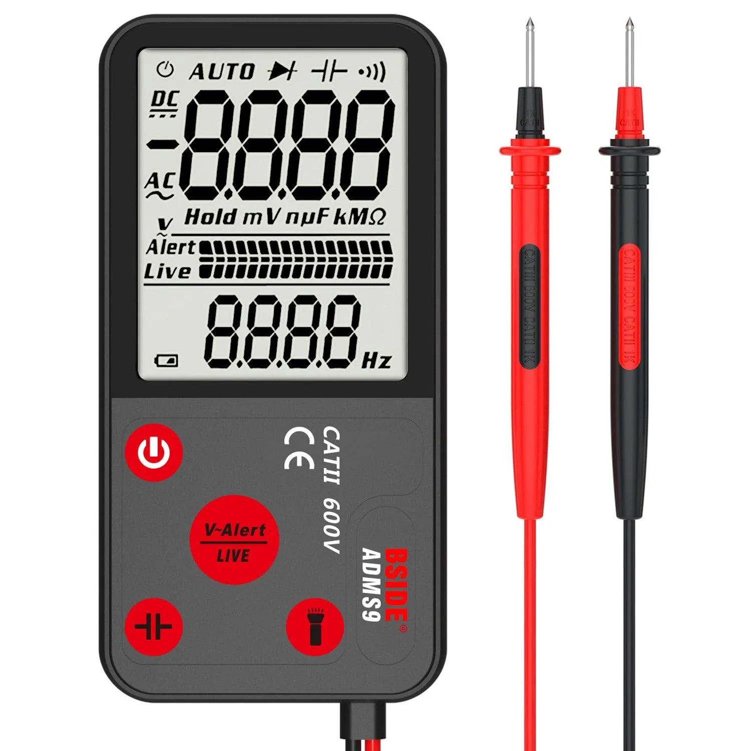 ADMS9 Portable Multimeter AC DC Voltage Meter Tester LCD Digital