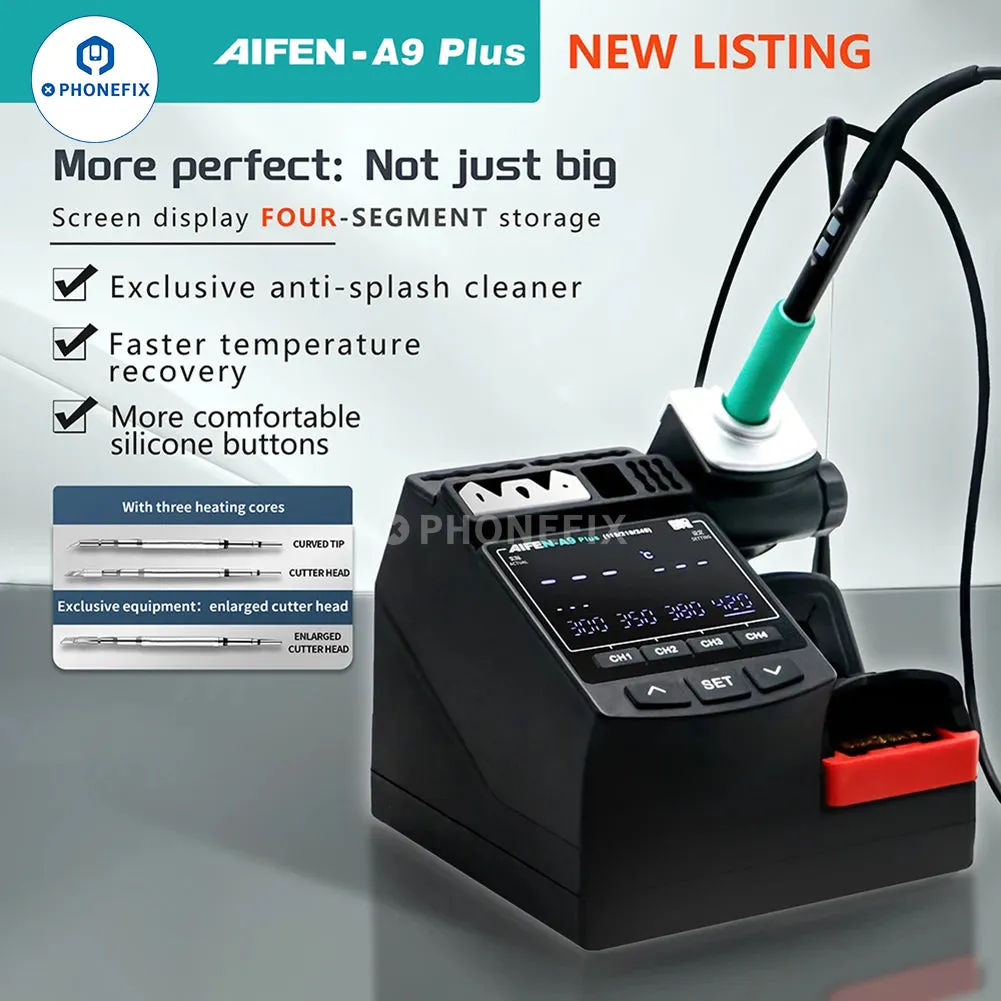 AIFEN A9 Plus Digital Display Soldering Station With T210/245/115 Handle