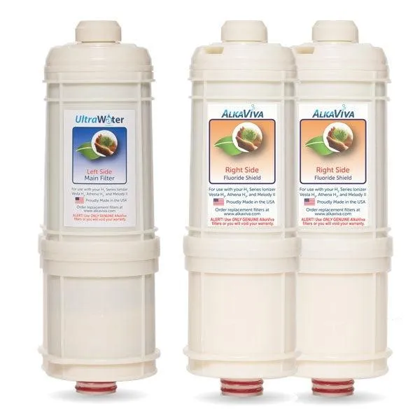 AlkaViva H2 Series UltraWater & Fluoride Shield, Replacement Pack