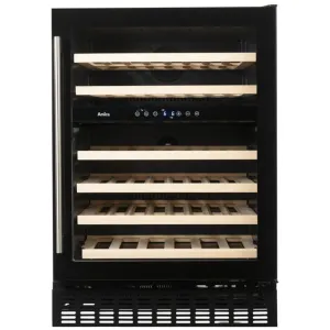 Amica 60cm Freestanding 46 Bottle Black Wine Cooler | AWC600BL