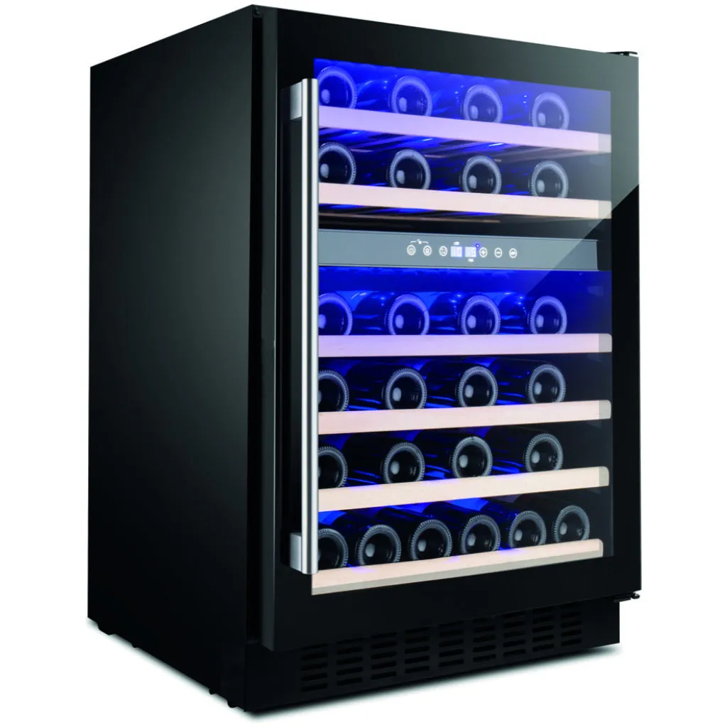 Amica 60cm Freestanding 46 Bottle Black Wine Cooler | AWC600BL