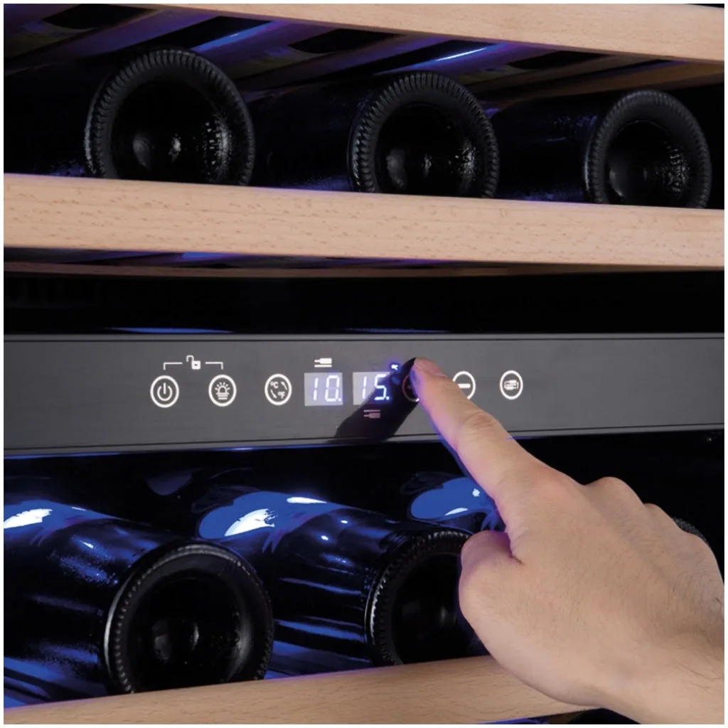 Amica 60cm Freestanding 46 Bottle Black Wine Cooler | AWC600BL