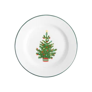 Christmas Tree Enamelware 8" Side Plate