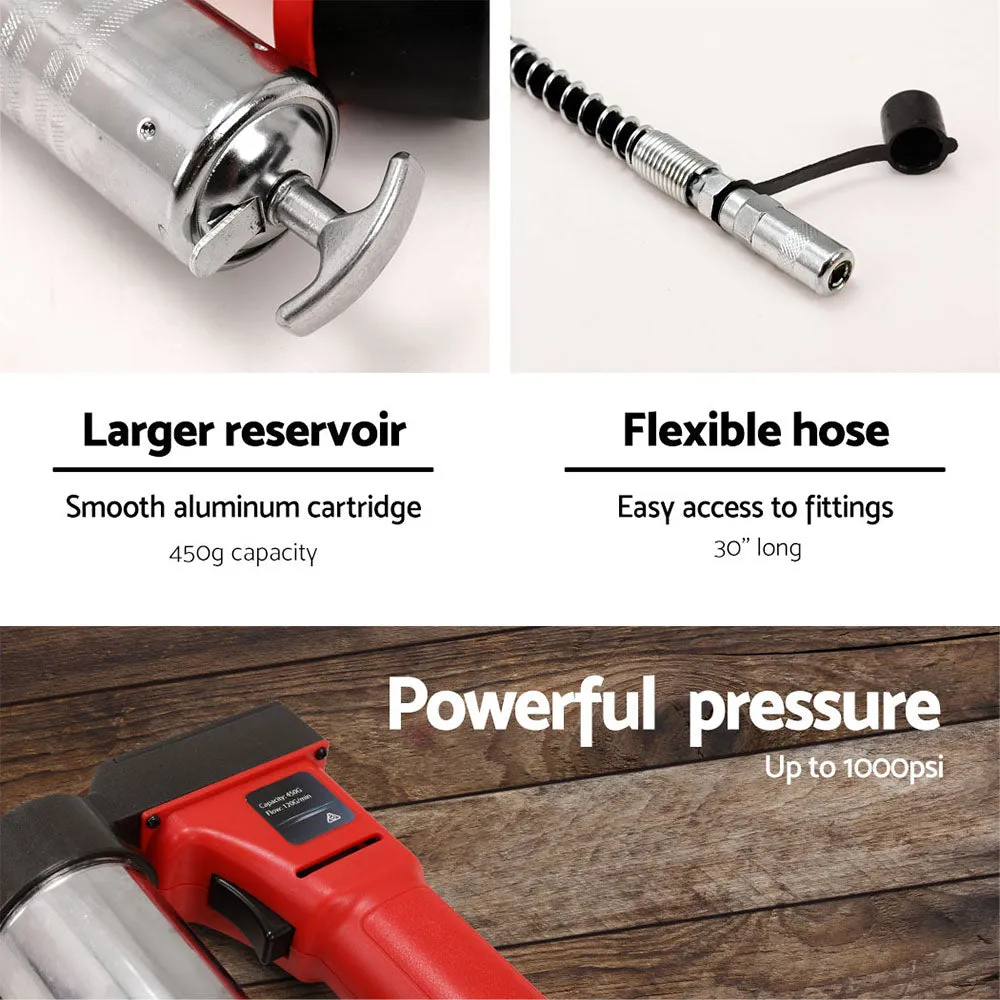 Cordless 20V Grease Gun 450g 10000psi 76cm Hose Giantz