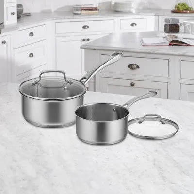 Cuisinart Classic 4pc Stainless Steel Saucepan Set (1.5qt & 3qt) - 83-4