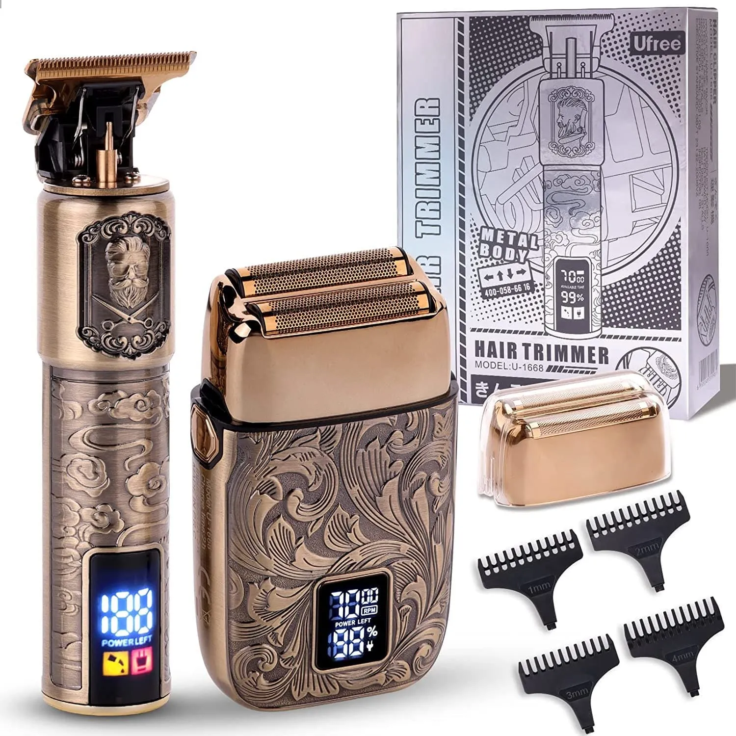 Digital Display Electric Razor Set