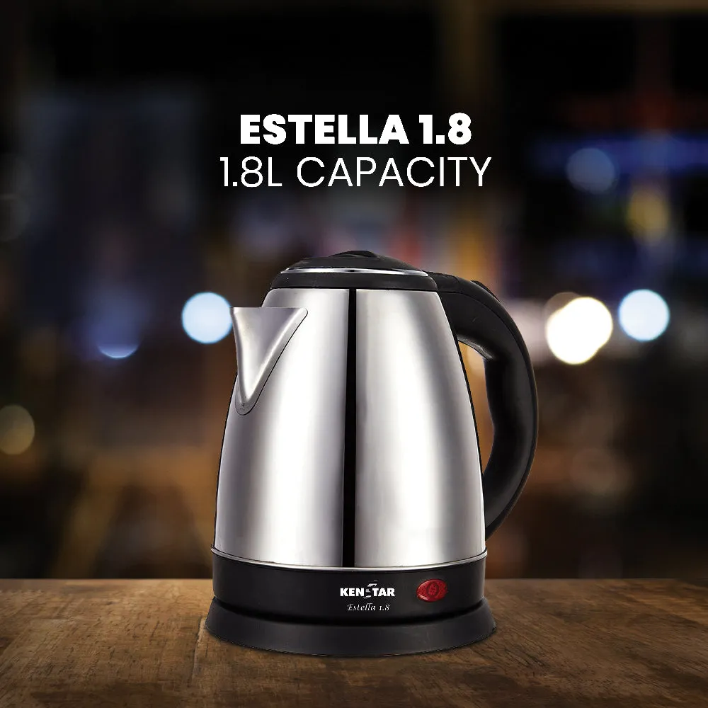 ESTELLA 1.8 Litre 1500W, Electric Kettle with Cordless Functionality