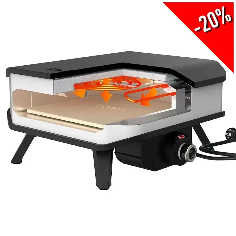 Ex Display Cozze | 13″ Electric Pizza Oven with Pizza Stone and Door