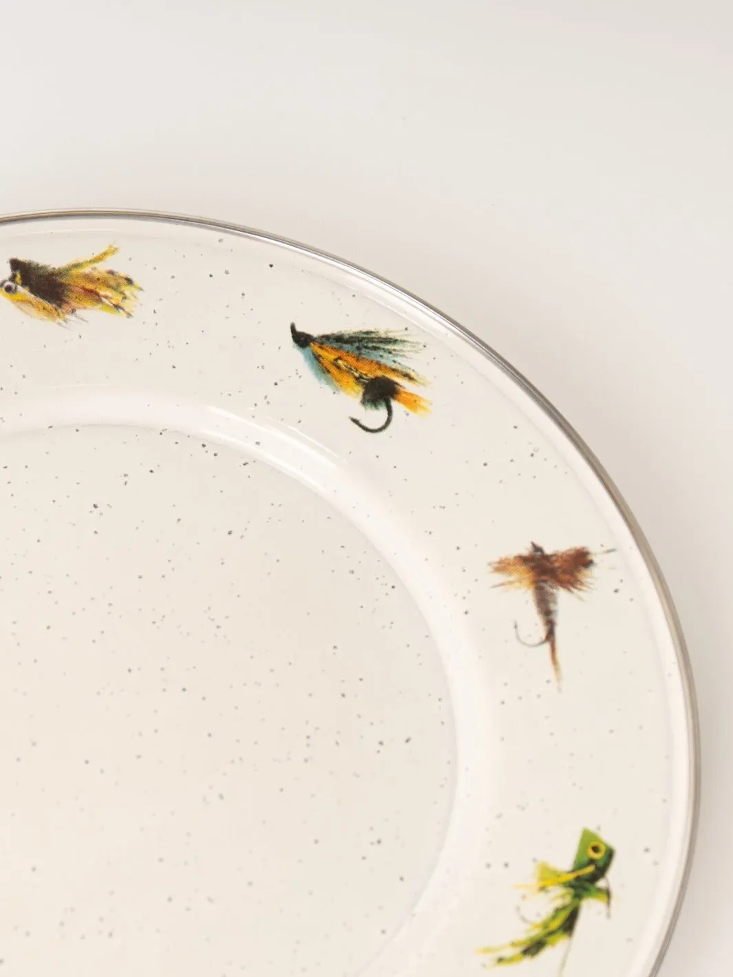 Fly Fishing Enamelware Side Plate