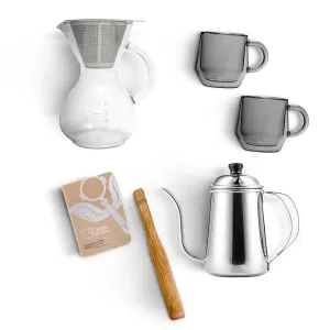 Hearth & Yama Glass Drip Pot Brew Kit - 6 Cup, Smoke