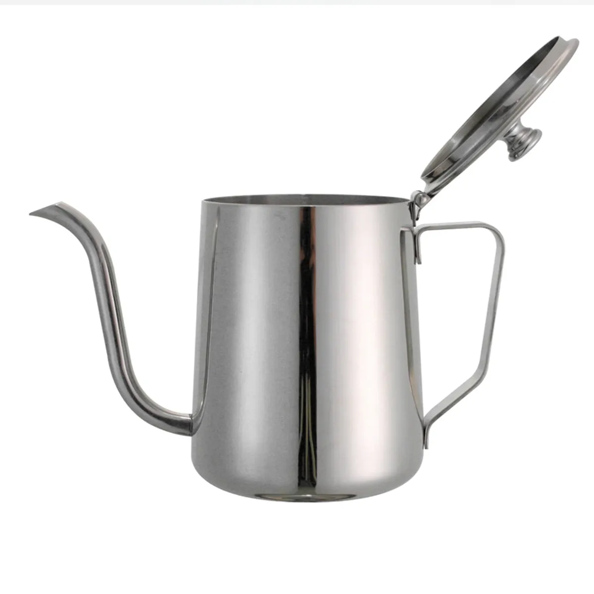 JoeFrex Gooseneck Drip Kettle with Lid, 20 oz. Stainless Steel