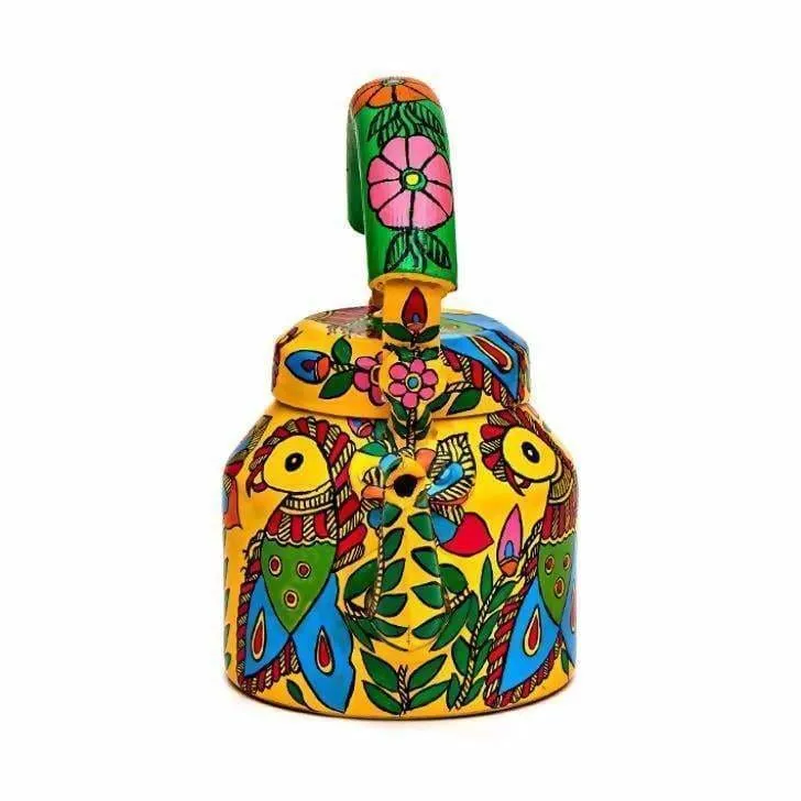 KAUSHALAM HAND PAINTED TEA KETTLE PARROT