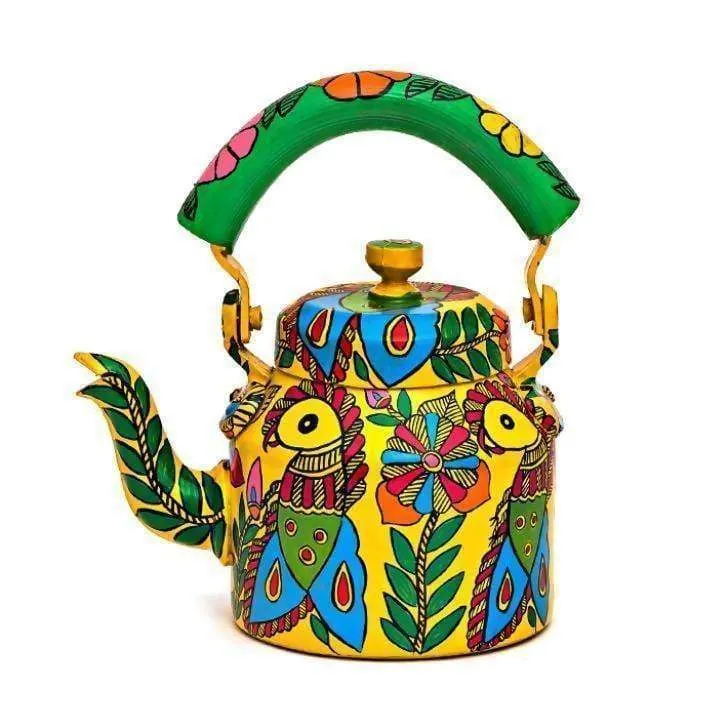 KAUSHALAM HAND PAINTED TEA KETTLE PARROT