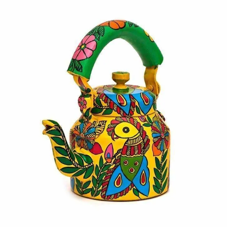 KAUSHALAM HAND PAINTED TEA KETTLE PARROT