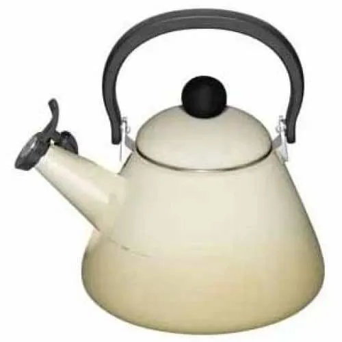 Le Creuset Kone Kettle with Fixed Whistle 1.6 litre Almond