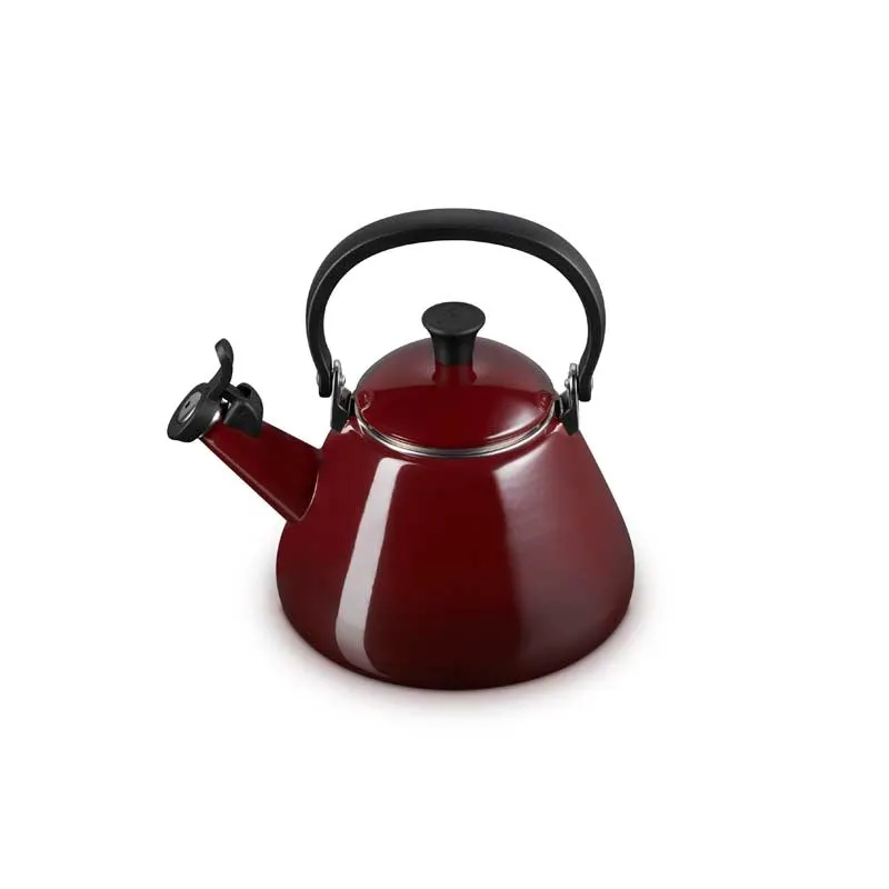 Le Creuset Kone Kettle with Fixed Whistle 1.6 litre Garnet