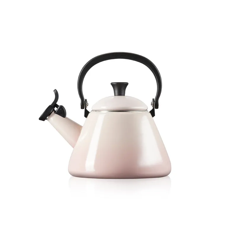 Le Creuset Kone Kettle with Fixed Whistle 1.6 litre Shell Pink