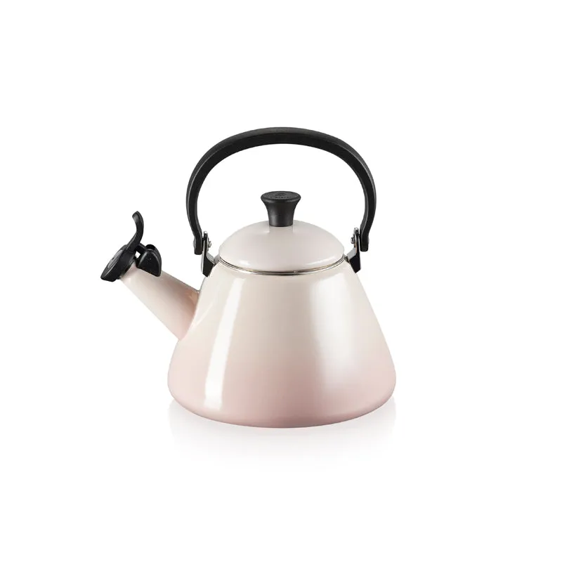 Le Creuset Kone Kettle with Fixed Whistle 1.6 litre Shell Pink