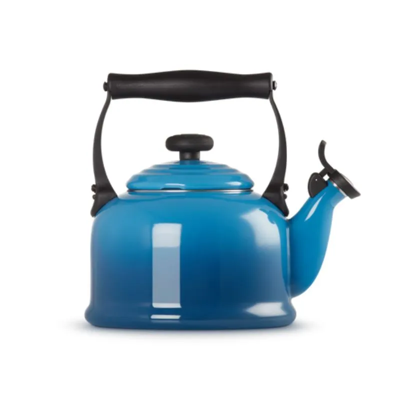 Le Creuset Traditional Kettle with Fixed Whistle 2.1L Marseille Blue