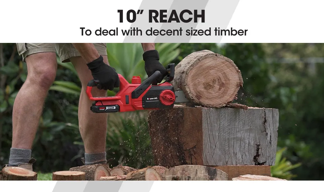 Lightweight 20V Cordless Chainsaw 10" OREGON® Auto-Lube Baumr-AG