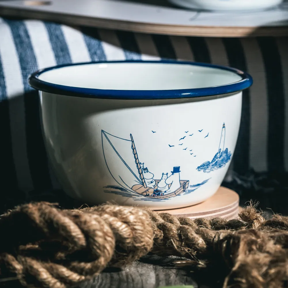 Moomin Enamel Bowl 0.6 L Sailors