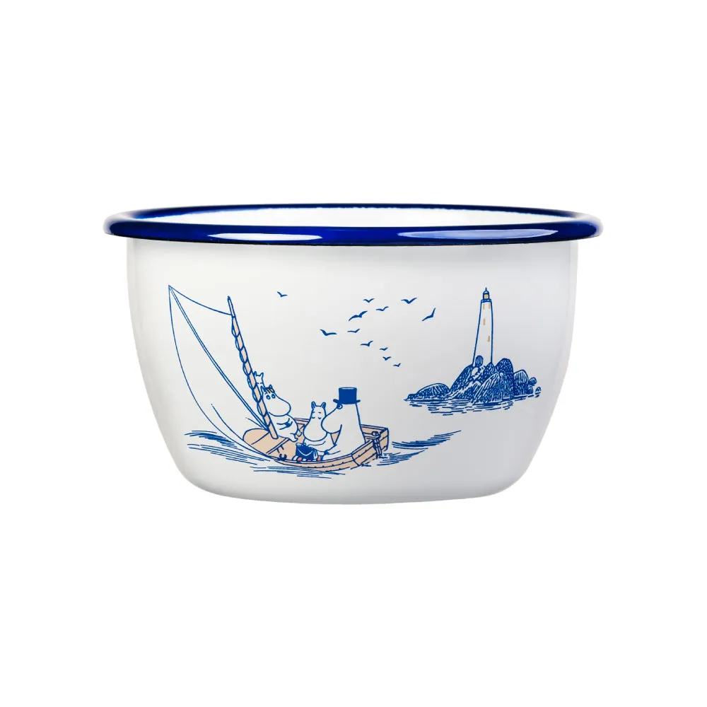 Moomin Enamel Bowl 0.6 L Sailors