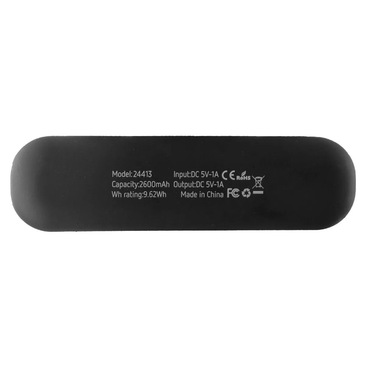 mWorks! mPOWER! 2,600mAh Portable USB Power Bank - Matte Black