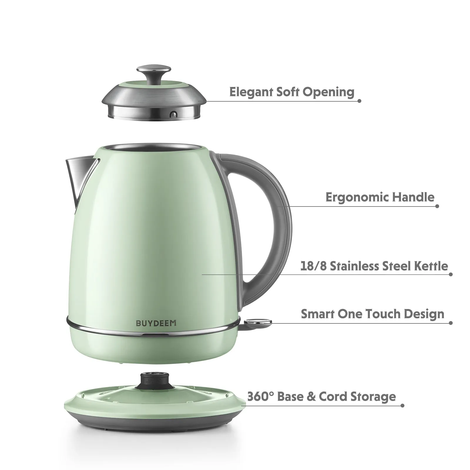 (OPEN BOX) Classic Electric Tea Kettle 1.7L - New Version