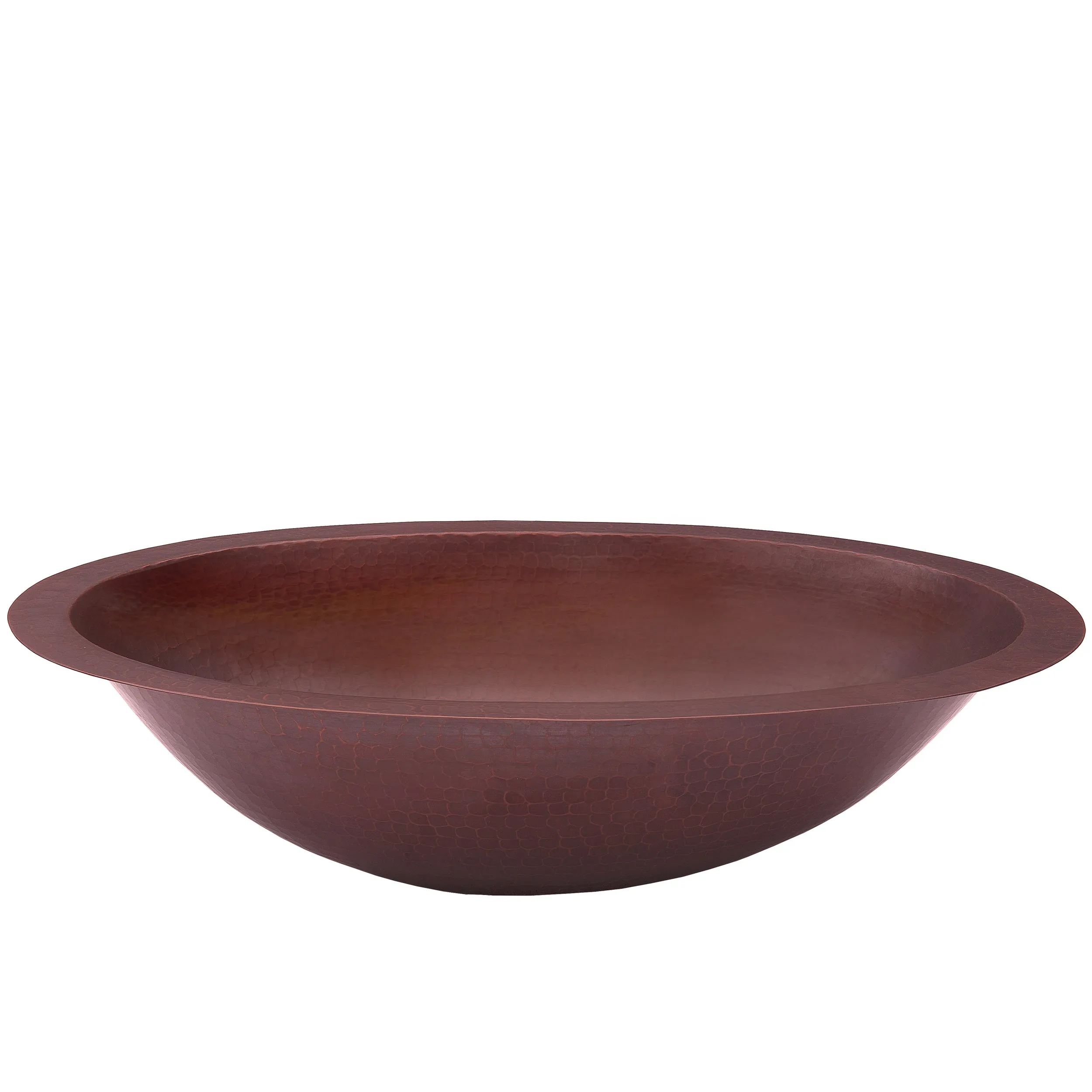 Oval Copper Undermount Bath Sink in Antique TCU-002AN