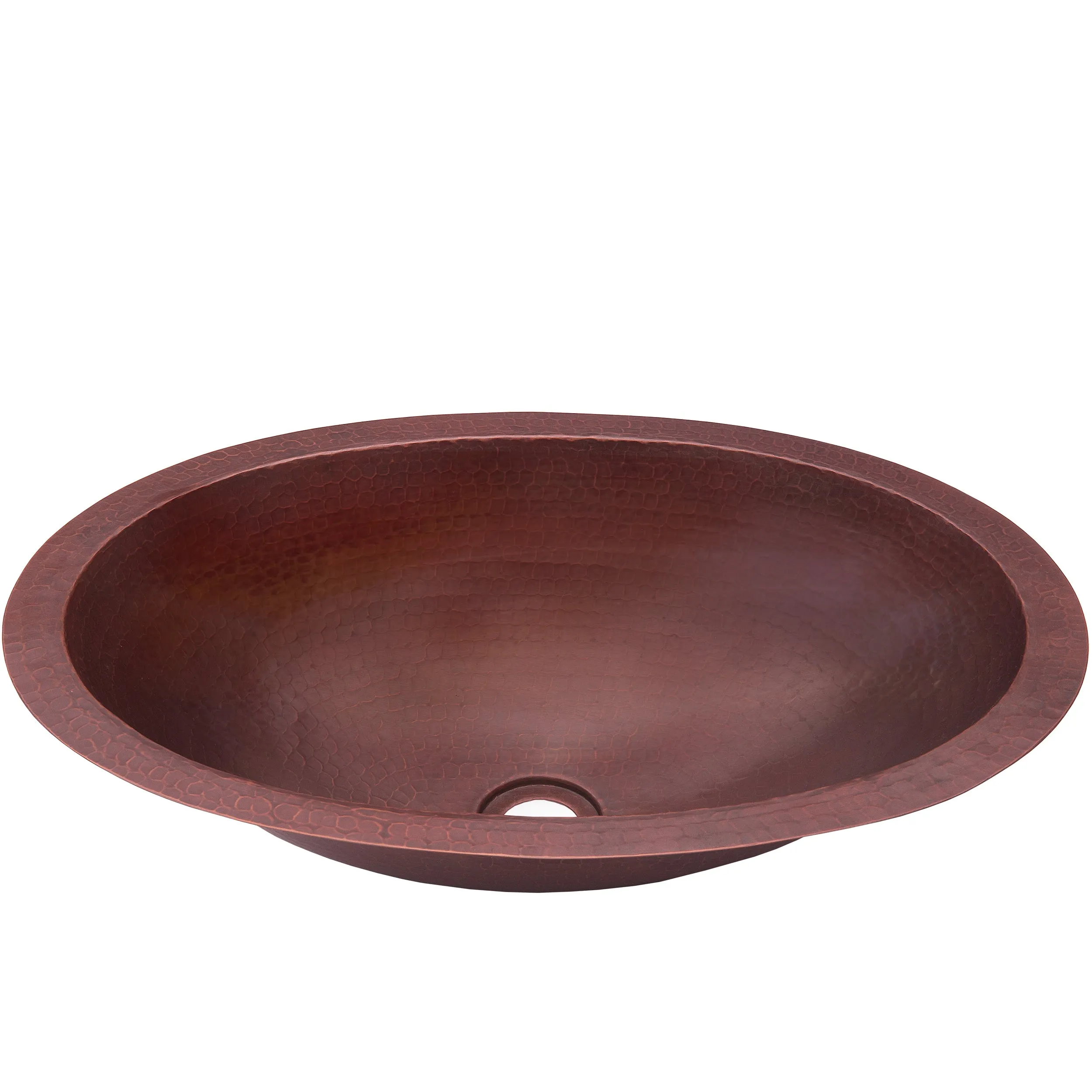 Oval Copper Undermount Bath Sink in Antique TCU-002AN