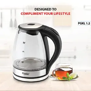 Prestige Glass Kettle PGKL 1.2 L (Black)