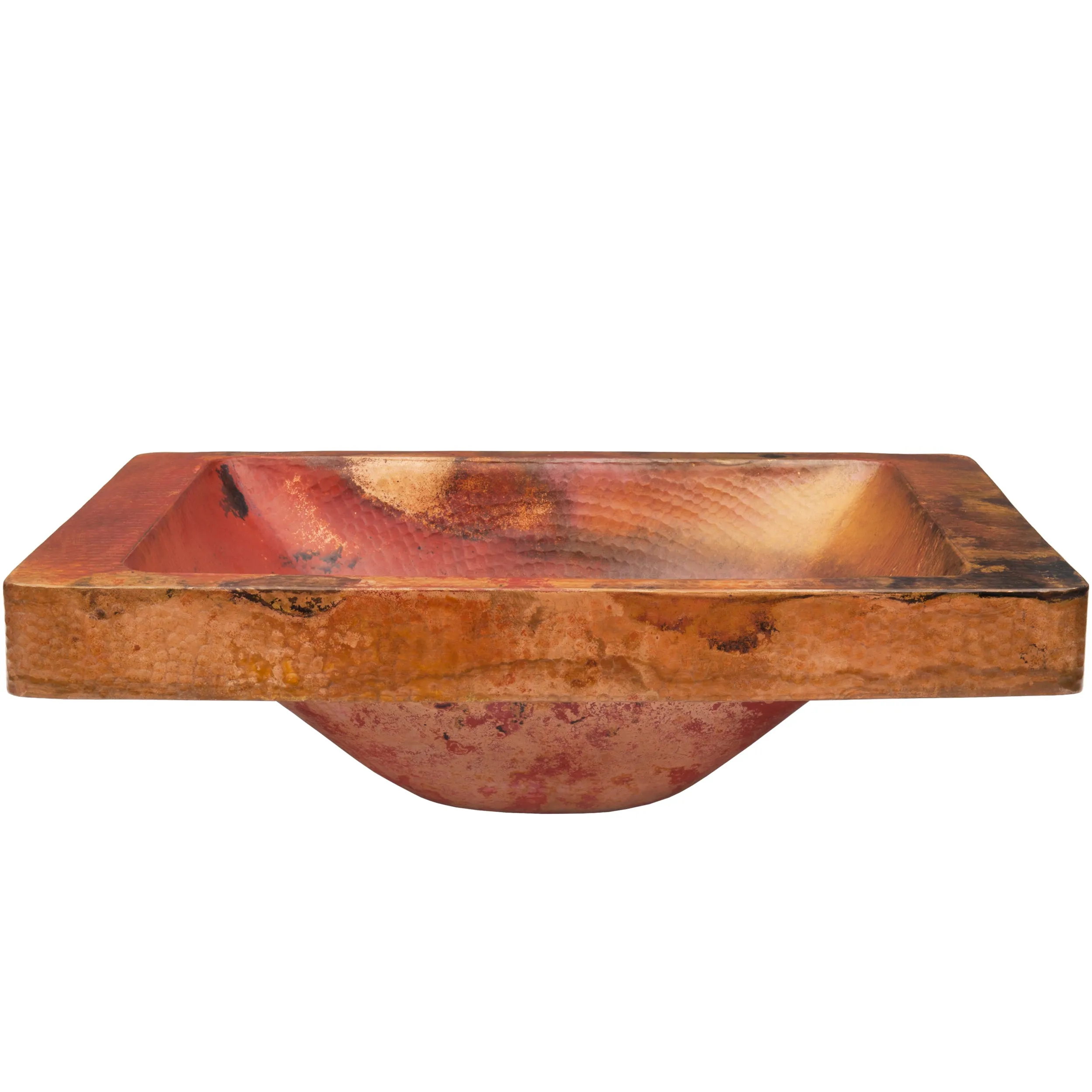 Rectangular Copper Drop-In Bath Sink in Natural TCU-013NA