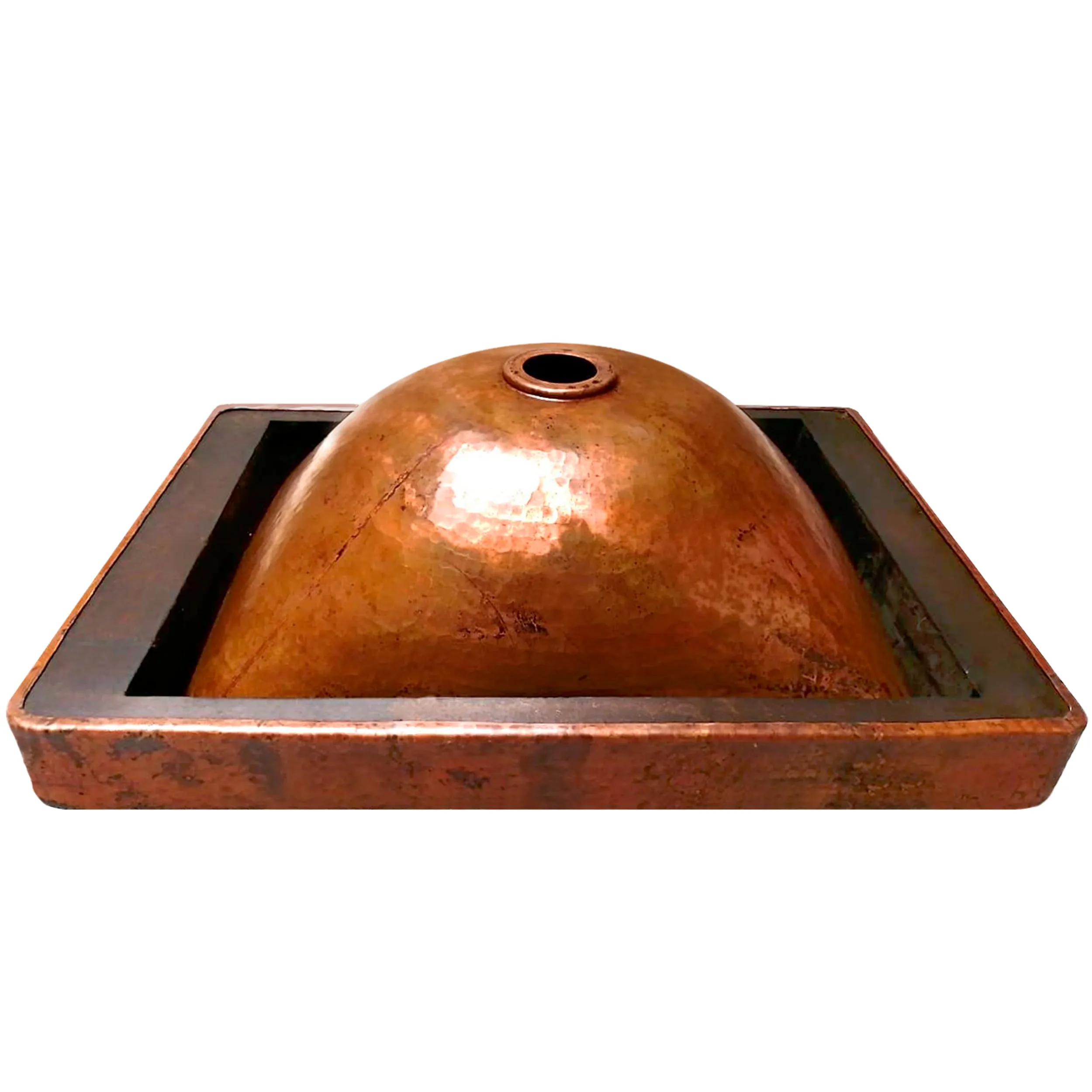 Rectangular Copper Drop-In Bath Sink in Natural TCU-013NA