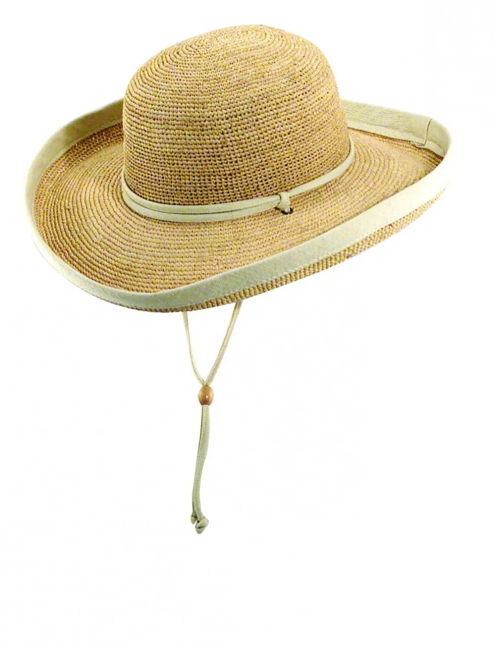 Scala - Fine Crocheted Raffia Kettle Brim Hat