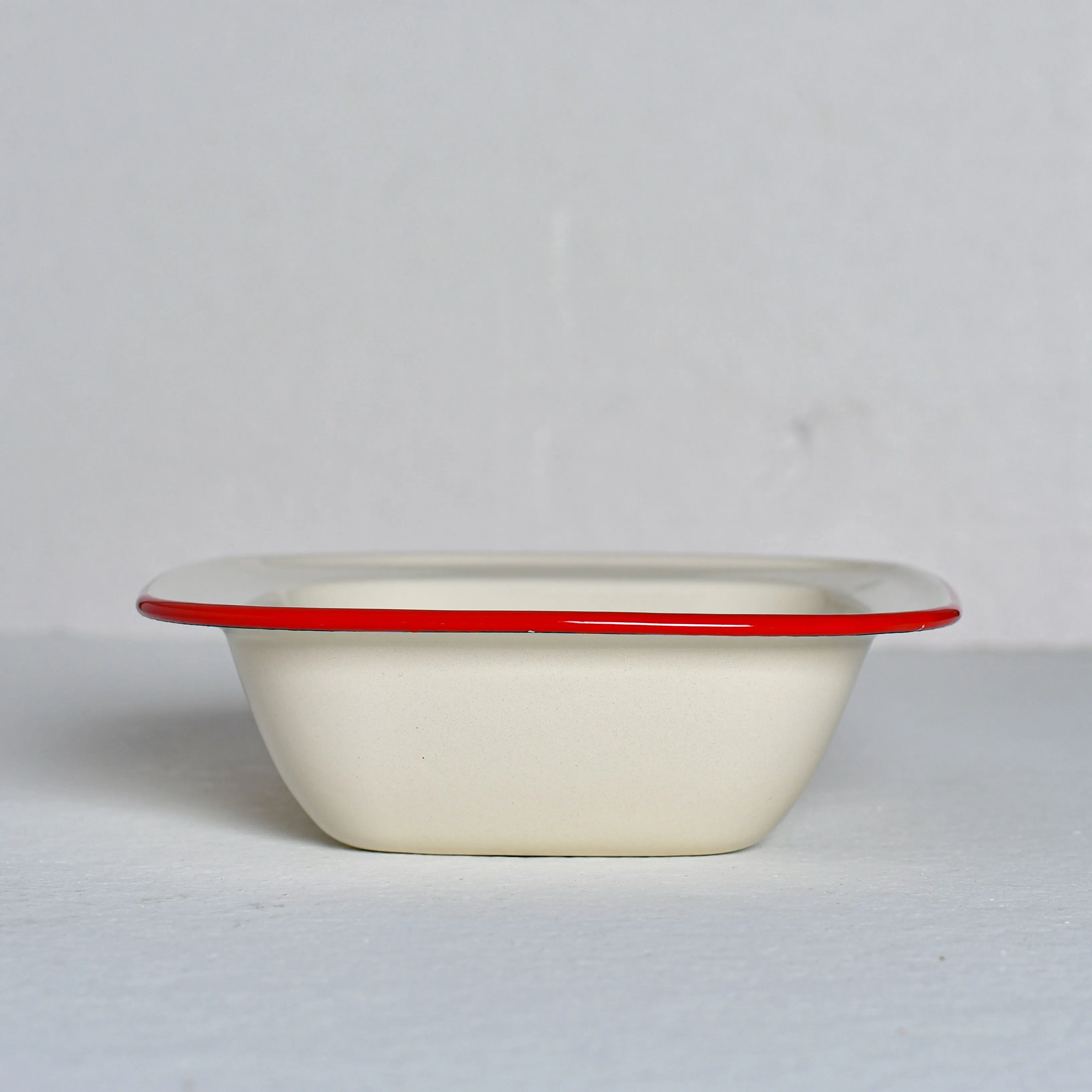 Serving Dish- Enamel Tin Red