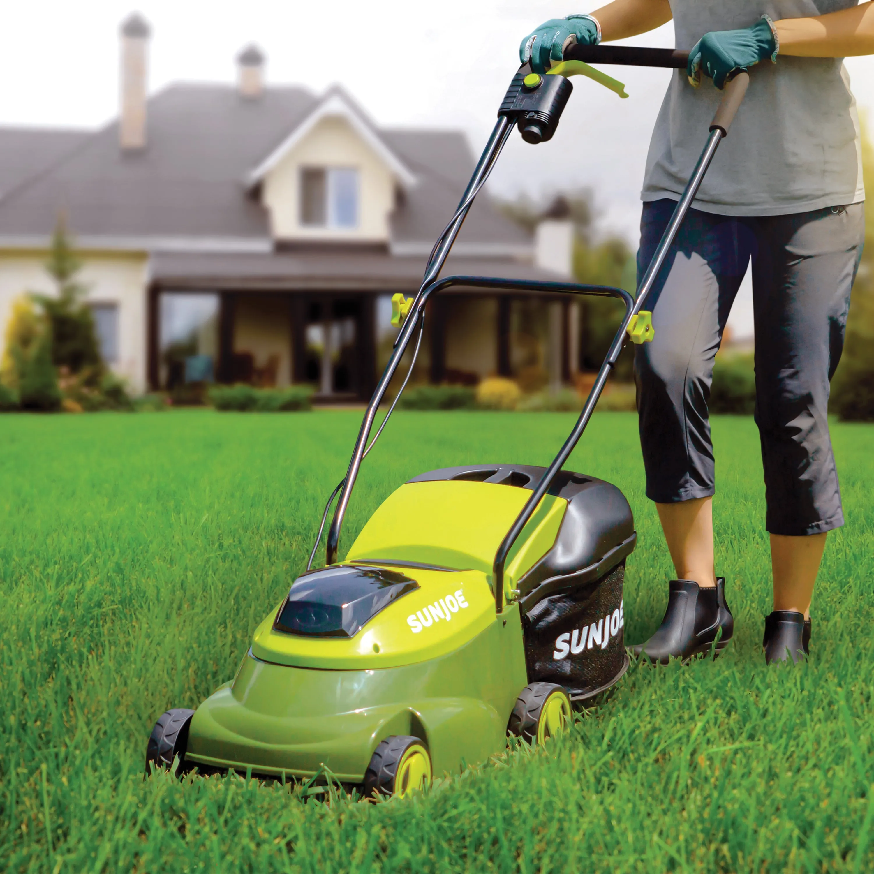 Sun Joe 24V-LAWN-BDL 24-Volt iON  Lawn Care Bundle | W/ Cordless Lawn Mower Kit and Stringless Lawn Trimmer