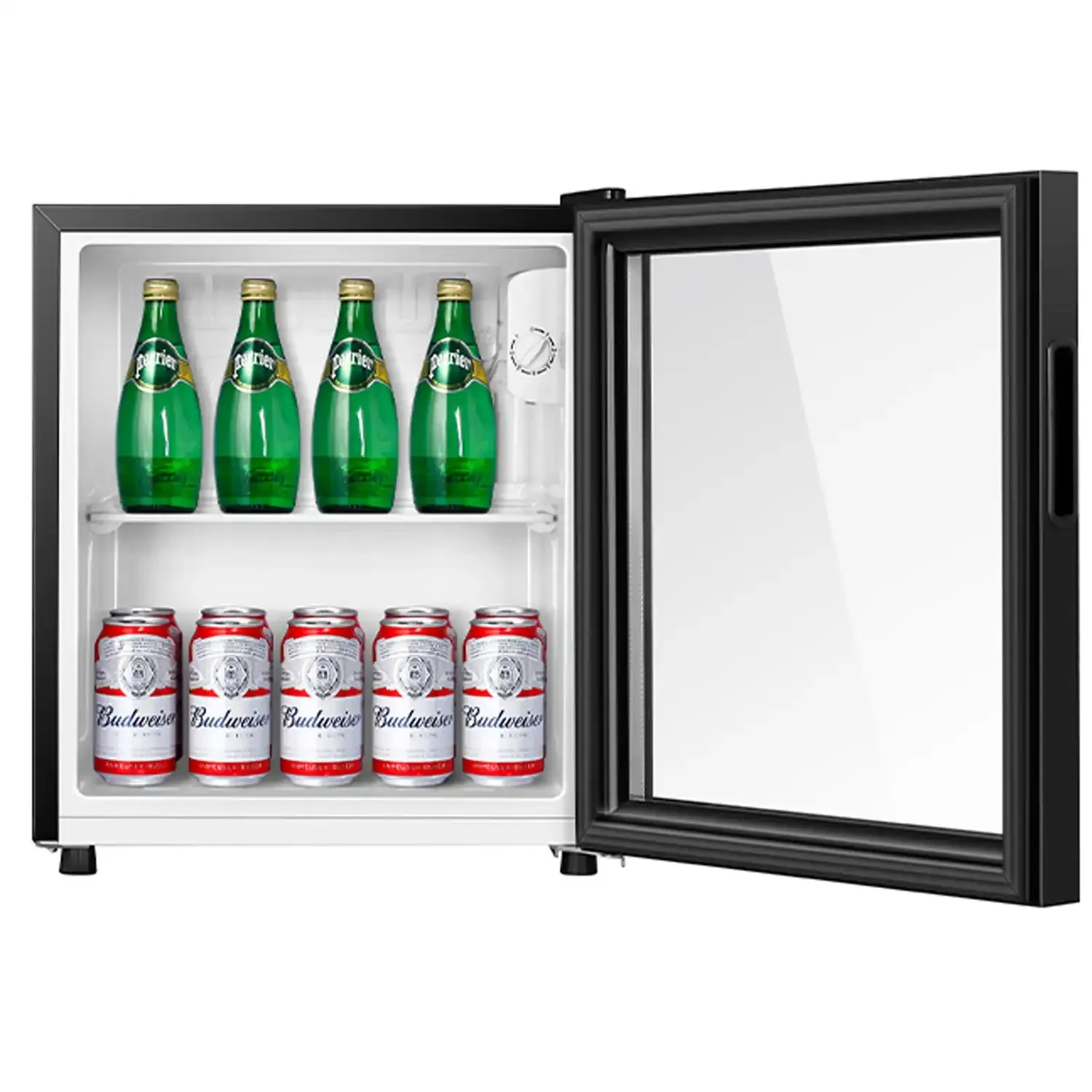 Table Top Fridge with Glass Door - Black