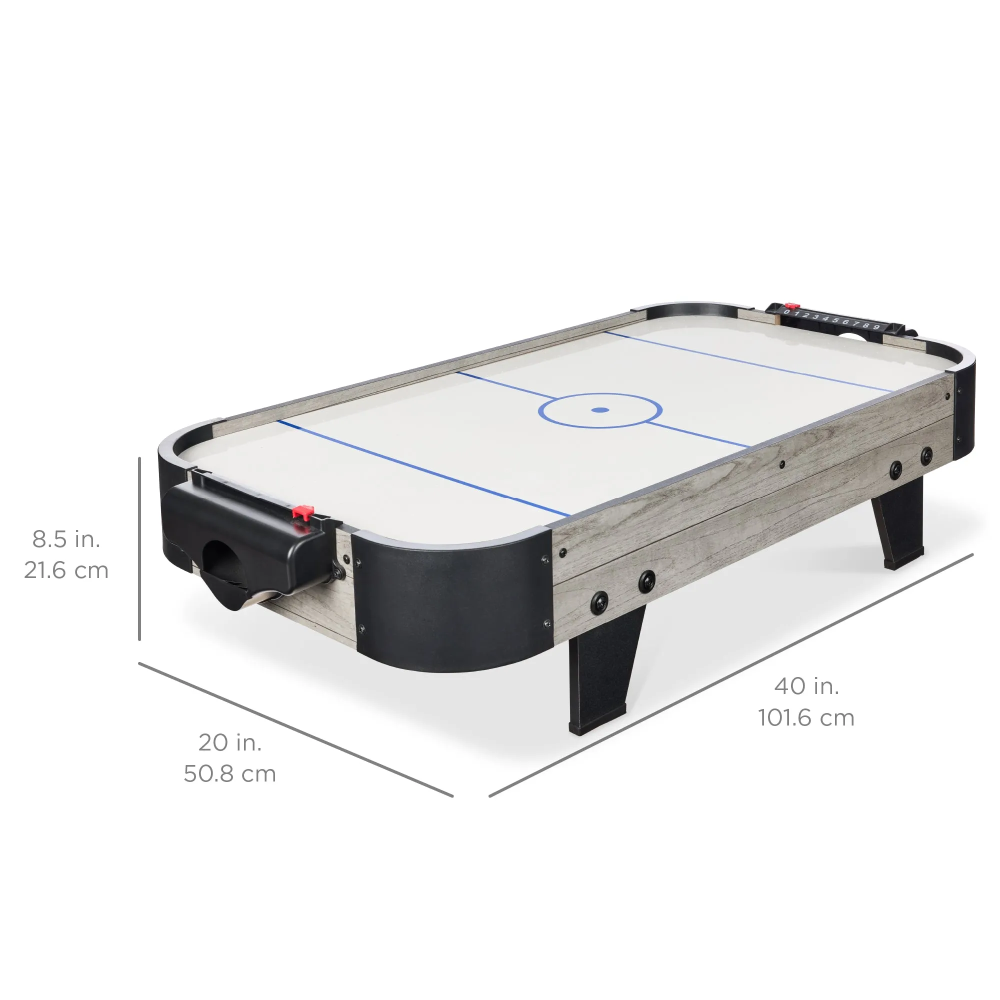 Tabletop Air Hockey Arcade Game Table w/ 2 Pucks, 2 Strikers - 40in