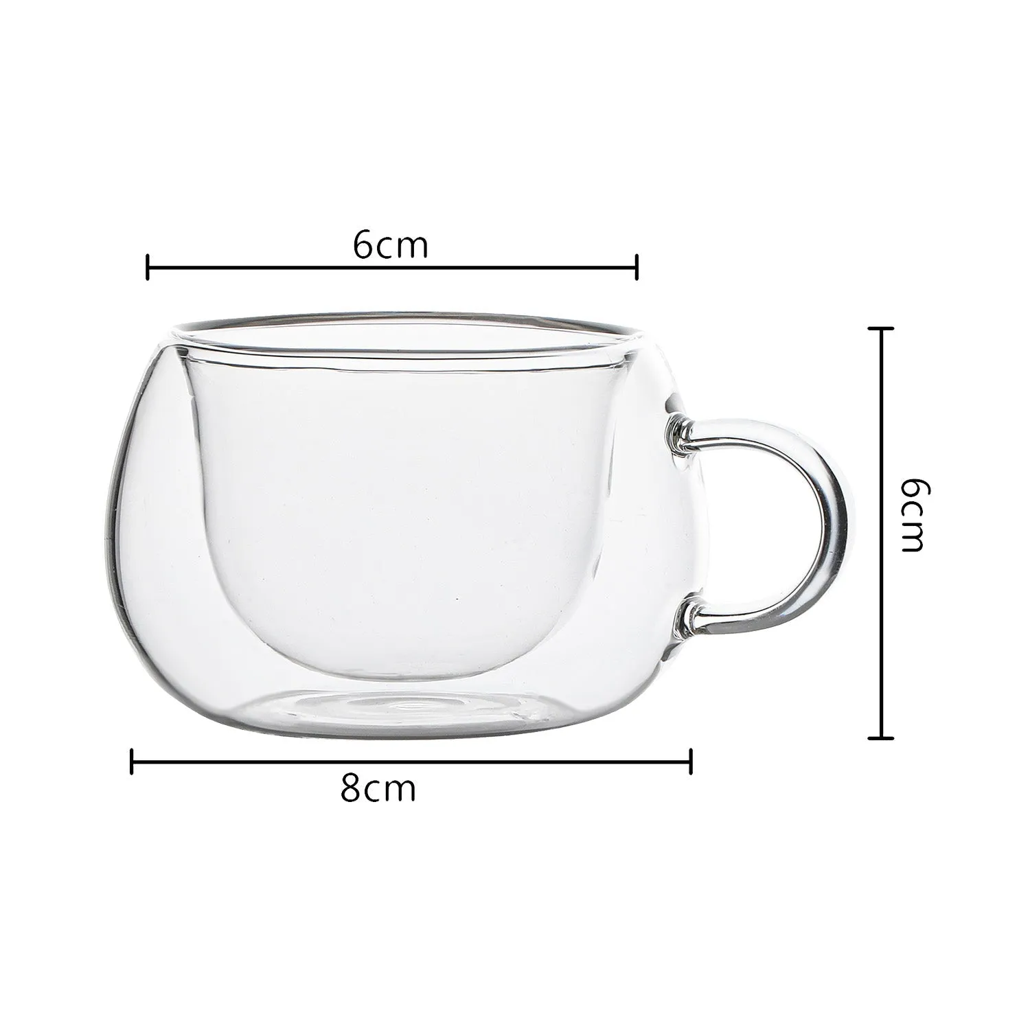 Tea Party | 2 Double Wall Cup   Glass Teapot