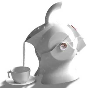 Tilt-to-pour Uccello Kettle - all white