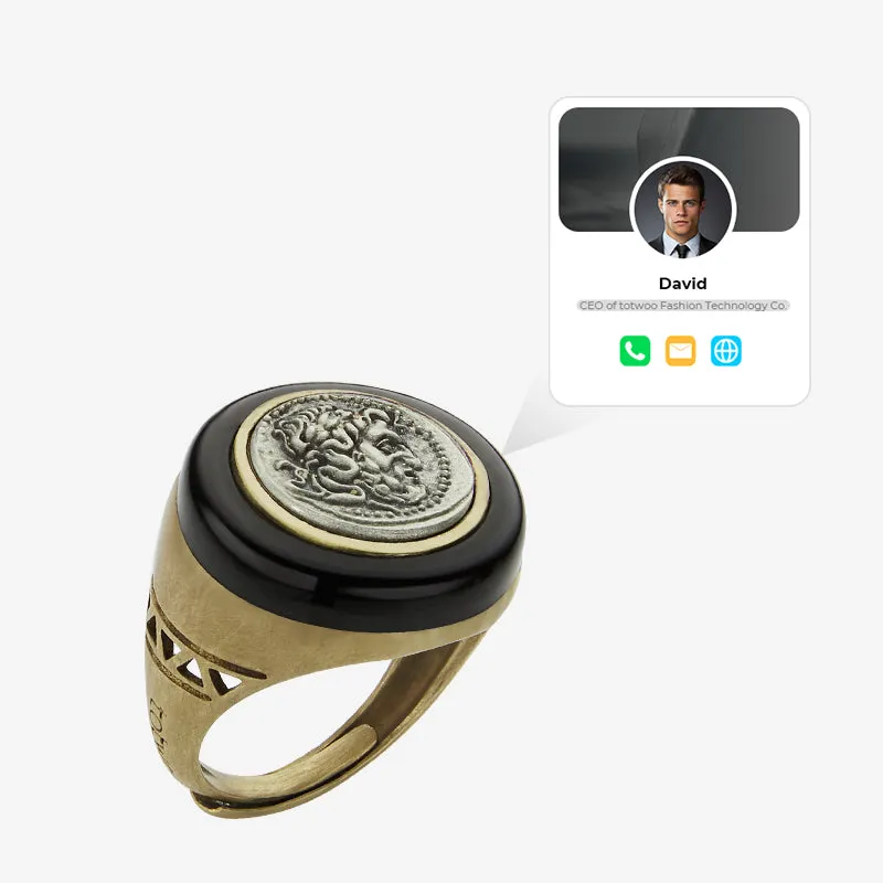 totwoo MEET Zeus Greek Coin Smart Ring