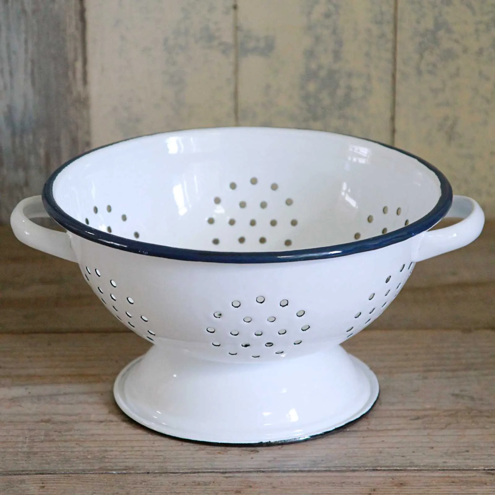 White Enamel Colander